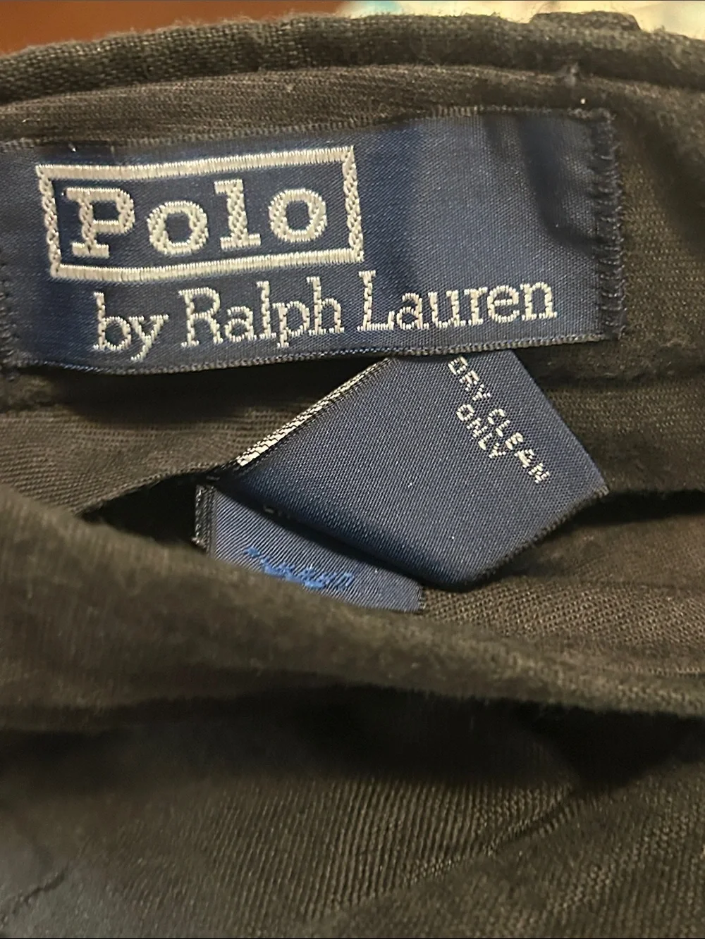 Vintage 90 Polo Ralph Lauren Dress Trousers Men 31x32 Linen Cotton Pleated Black